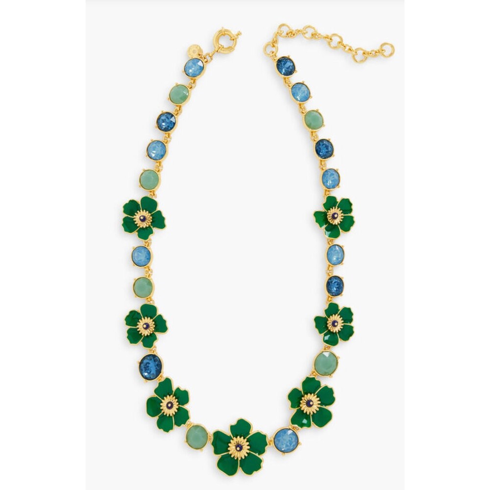Talbots Green Fall Floral Necklace - NWT